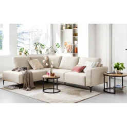 Hoekbank links Garzeno beige basic comfort