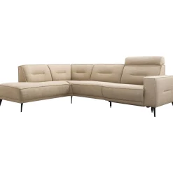 Hoekbank links Hazima beige met relaxfunctie excellent comfort