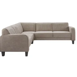 Hoekbank links Mills microleder taupe excellent comfort