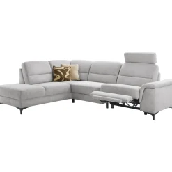 Hoekbank links Mirtho grijs relaxfunctie premium comfort