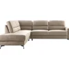 Hoekbank links Mirtho microleder taupe excellent comfort