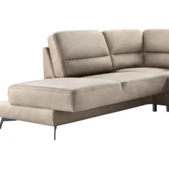 Hoekbank links Mirtho microleder taupe excellent comfort