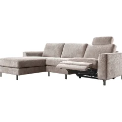 Hoekbank links Totham bruin relaxfunctie basic comfort