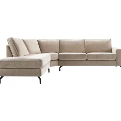 Hoekbank links Totham taupe basic comfort
