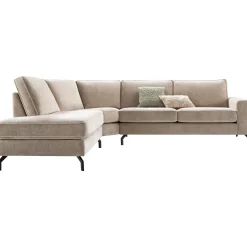 Hoekbank links Totham taupe basic comfort