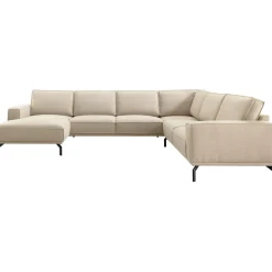 Hoekbank rechts Alburg beige basic comfort