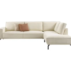 Hoekbank rechts Alburg beige basic comfort