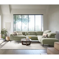 Hoekbank rechts Alunda groen relaxfunctie premium comfort