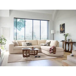 Hoekbank rechts Azara beige premium comfort