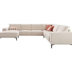 Hoekbank rechts Calira beige basic comfort