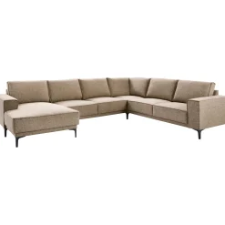 Hoekbank rechts Calira bruin basic comfort