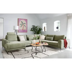 Hoekbank rechts Flandria groen basic comfort