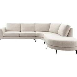 Hoekbank rechts Flandria beige basic comfort