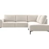 Hoekbank rechts Garzeno beige met hoge poten basic comfort