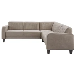 Hoekbank rechts Mills microleder taupe excellent comfort