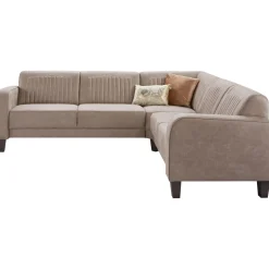 Hoekbank rechts Mills microleder taupe premium comfort