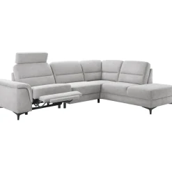 Hoekbank rechts Mirtho grijs relaxfunctie premium comfort