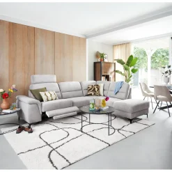 Hoekbank rechts Mirtho grijs relaxfunctie supreme comfort