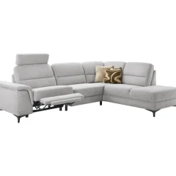 Hoekbank rechts Mirtho grijs relaxfunctie excellent comfort