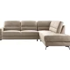 Hoekbank rechts Mirtho microleder taupe excellent comfort