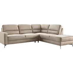 Hoekbank rechts Mirtho microleder taupe excellent comfort