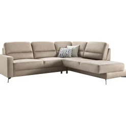 Hoekbank rechts Mirtho microleder taupe excellent comfort