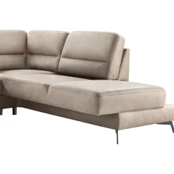 Hoekbank rechts Mirtho microleder taupe excellent comfort