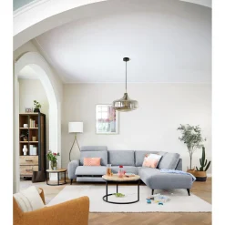 Hoekbank rechts Nyborg grijs relaxfunctie basic comfort