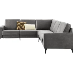 Hoekbank rechts Nyborg microleder antraciet premium comfort