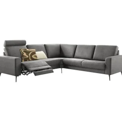 Hoekbank rechts Nyborg microleder antraciet premium comfort