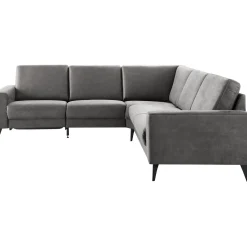 Hoekbank rechts Nyborg microleder grijs basic comfort
