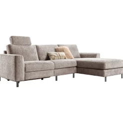 Hoekbank rechts Totham bruin relaxfunctie basic comfort