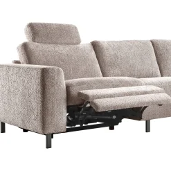 Hoekbank rechts Totham bruin relaxfunctie basic comfort