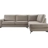 Hoekbank rechts Totham taupe microleder excellent comfort