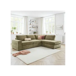 Hoekbank rechts Yukom groen premium comfort