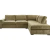 Hoekbank rechts Yukom groen met kussens premium comfort
