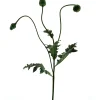 Kunstbloem Poppy Capsuie groen