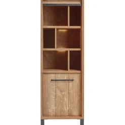 Opbergkast Alva 188x63x50 cm orange teak met verlichting