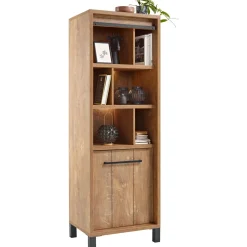 Opbergkast Alva 188x63x50 cm orange teak met verlichting