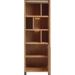 Opbergkast Alva 188x63x50 cm orange teak met verlichting