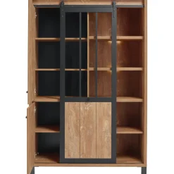 Opbergkast Alva 188x122x50 cm orange teak met verlichting