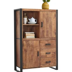 Opbergkast Newhaven mangohout 150x100x43 cm