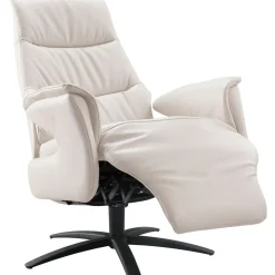 Relaxfauteuil Altonia large lichtgrijs leer