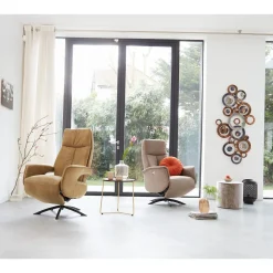 Relaxfauteuil Balfour large microleder cognac