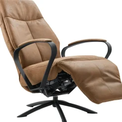 Relaxfauteuil Beltra large microleder bruin
