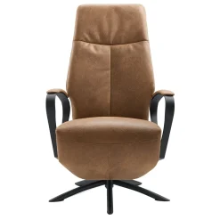 Relaxfauteuil Beltra medium microleder bruin