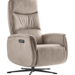 Relaxfauteuil Candora elektrisch microleder grijs
