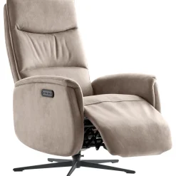 Relaxfauteuil Candora elektrisch microleder grijs