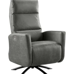 Relaxfauteuil Cervan elektrisch small microleder antraciet