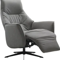Relaxfauteuil Clay medium microvezel antraciet